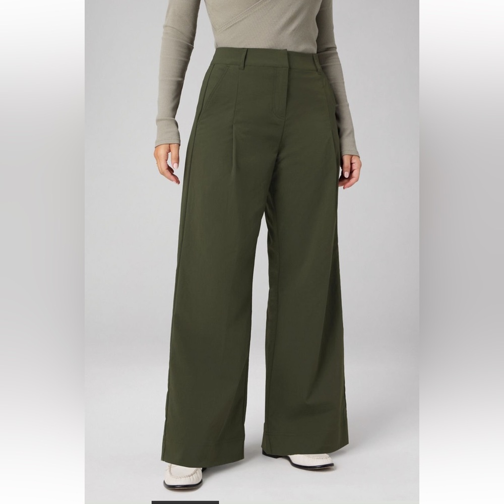 Fabletics Olive Green Wide Leg Pants
